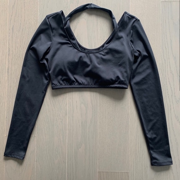 Frankie’s bikinis speedy long sleeves crop top size medium - Picture 3 of 9